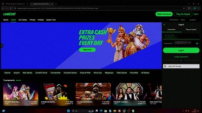 ComeOn Casino login